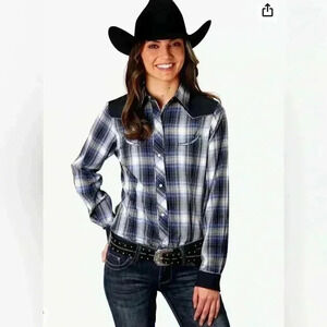 ROPER Western Button Down  Plaid Shirt